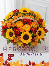 Canasta Floral Chispa Naranja